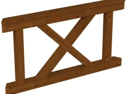 Konstruktionsvollholz*Skan Holz Brüstung Andreaskreuz 150 x 84 cm Fichte Nussbaum