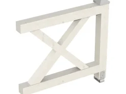 Konstruktionsvollholz*Skan Holz Brüstung Andreaskreuz 108 x 84 cm Fichte Weiß