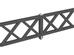Konstruktionsvollholz*Skan Holz Brüstung Andreaskreuz 335 x 84 cm Fichte Schiefergrau