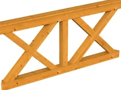 Konstruktionsvollholz*Skan Holz Brüstung Andreaskreuz 180 x 84 cm Fichte Eiche hell