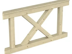 Konstruktionsvollholz*Skan Holz Brüstung Andreaskreuz 150 x 84 cm Fichte Natur