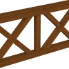 Konstruktionsvollholz*Skan Holz Brüstung Andreaskreuz 180 x 84 cm Fichte Nussbaum