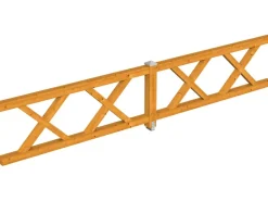 Konstruktionsvollholz*Skan Holz Brüstung Andreaskreuz 465 x 84 cm Fichte Eiche hell