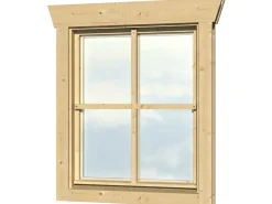 Holzfenster*Skan Holz Einzelfenster BxH 57,5 x 70,5 cm Anschlag links für 28 mm Häuser