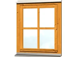 Holzfenster*Skan Holz Einzelfenster Rahmenaußenmaß 69,1 x 82,1 cm Eiche Hell