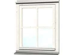 Holzfenster*Skan Holz Einzelfenster Rahmenaußenmaß 69,1 x 82,1 cm Weiß