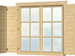 Holzfenster*Skan Holz Fensterläden für Doppelfenster für 28-DF-02 und 45-DF-04