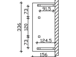 Konstruktionsvollholz|Vordächer*Skan Holz Haustür-Vordach Paderborn 5 lasiert 336 cm x 156 cm Schiefergrau