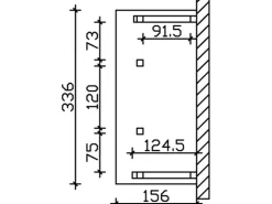 Konstruktionsvollholz|Vordächer*Skan Holz Haustür-Vordach Paderborn 6 lasiert 336 cm x 156 cm Schiefergrau