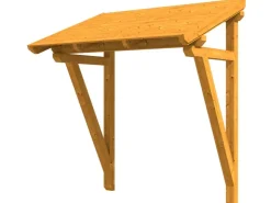Vordächer|Konstruktionsvollholz*Skan Holz Haustür-Vordach Paderborn 2 lasiert 242 cm x 156 cm Eiche Hell