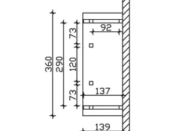 Konstruktionsvollholz*Skan Holz Haustür-Vordach Stralsund 5 lasiert 360 cm x 139 cm Schiefergrau