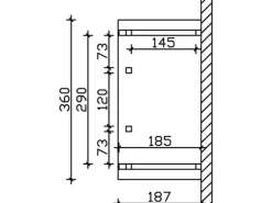 Vordächer*Skan Holz Haustür-Vordach Stralsund 7 lasiert 360 cm x 187 cm Weiß