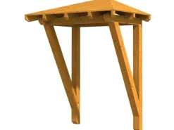 Vordächer*Skan Holz Haustür-Vordach Wesel 2 lasiert 188 cm x 126 cm Eiche Hell