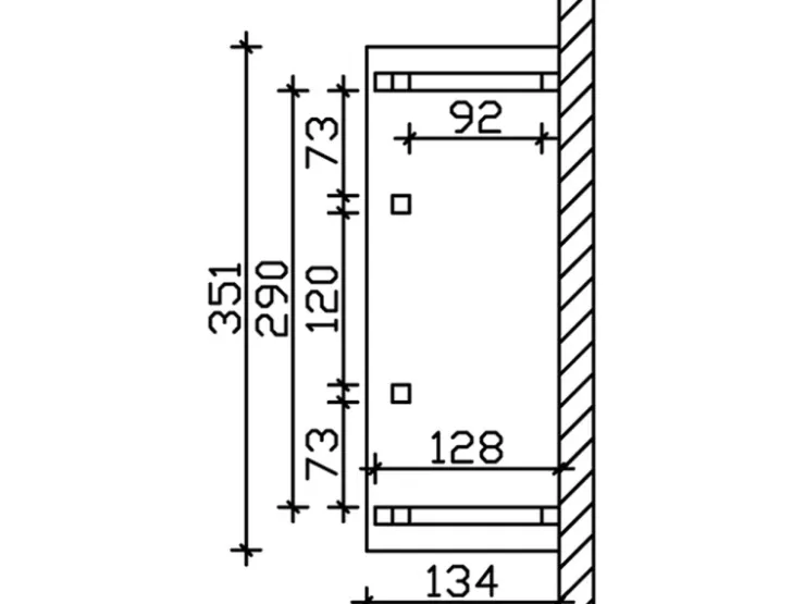 Skan Holz Konstruktionsvollholz|Vordächer^Haustür-Vordach Wismar 5 lasiert 351 cm x 134 cm Nussbaum
