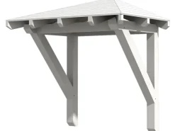 Vordächer*Skan Holz Haustür-Vordach Wesel 1 lasiert 188 cm x 126 cm Weiß