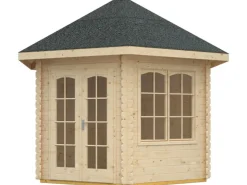 Holzfenster*Skan Holz Holz-Gartenhaus BBH Madeira 2 Natur 350 cm x 303 cm