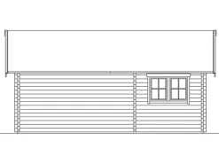 Holzfenster*Skan Holz -Gartenhaus Toronto 4 mit Dachschalung B x T 420 cm x 660 cm