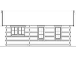 Holzfenster*Skan Holz -Gartenhaus Toronto 4 mit Dachschalung B x T 420 cm x 660 cm
