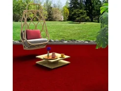Drainage^Snapstyle Kunstrasen Rasenteppich mit Noppen Kingston 200x300cm Rot