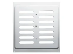SOTECH Lüftungsgitter^Lüftungsgitter Oval 260 x 240 mm mit Schiebeverschluss Verschließbar Aluminium