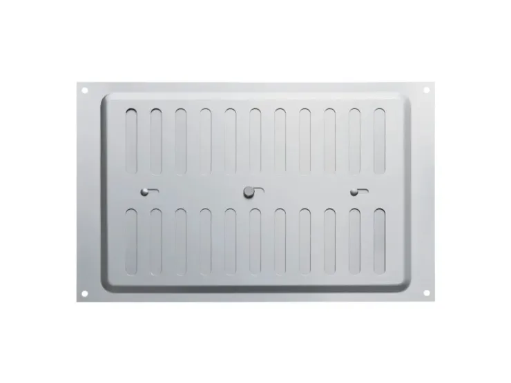 SOTECH Lüftungsgitter^Lüftungsgitter Oval 260 x 165 mm mit Schiebeverschluss Verschließbar Aluminium
