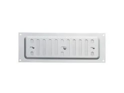SOTECH Lüftungsgitter^Lüftungsgitter Oval 260 x 90 mm mit Schiebeverschluss Verschließbar Aluminium