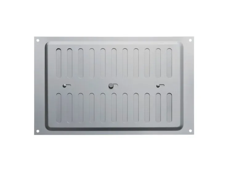 SOTECH Lüftungsgitter^Lüftungsgitter Oval 260 x 165 mm mit Schiebeverschluss Verschließbar Edelstahl