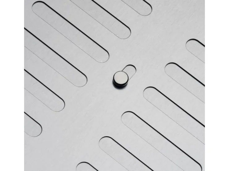 SOTECH Lüftungsgitter^Lüftungsgitter Oval 260 x 165 mm mit Schiebeverschluss Verschließbar Edelstahl