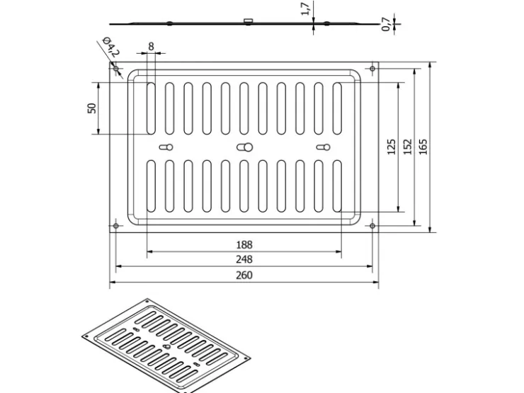 SOTECH Lüftungsgitter^Lüftungsgitter Oval 260 x 165 mm mit Schiebeverschluss Verschließbar Edelstahl