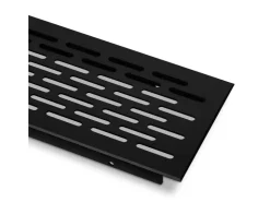 SOTECH Lüftungsgitter^Lüftungsgitter Lochung Oval Schwarz Eloxiert 900 mm
