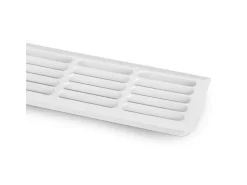 SOTECH Lüftungsgitter^Lüftungsgitter Schlitzlochung 476 mm inkl. Befestigungsclips Weiß