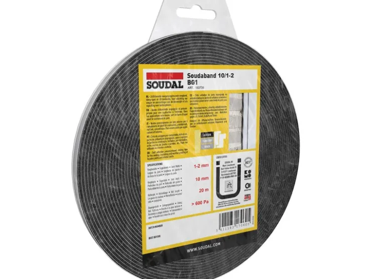 Bauzubehör|Fensterdichtungen*Soudal Fugendichtband Soudaband BG1 10/1-2 mm Rolle 20 m