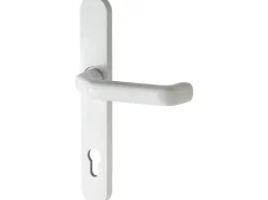 Zubehör Für Türen*Splendoor Moderno Splendoor Haustürdrücker Langschild Aluminium Weiß PZ 92 mm