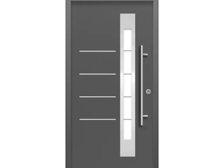 Türdichtungen|Haustüren* Splendoor Thermospace Sicherheits-Haustür Berlin Prime RC2K Anthr. 100x210 cm R Anthrazit