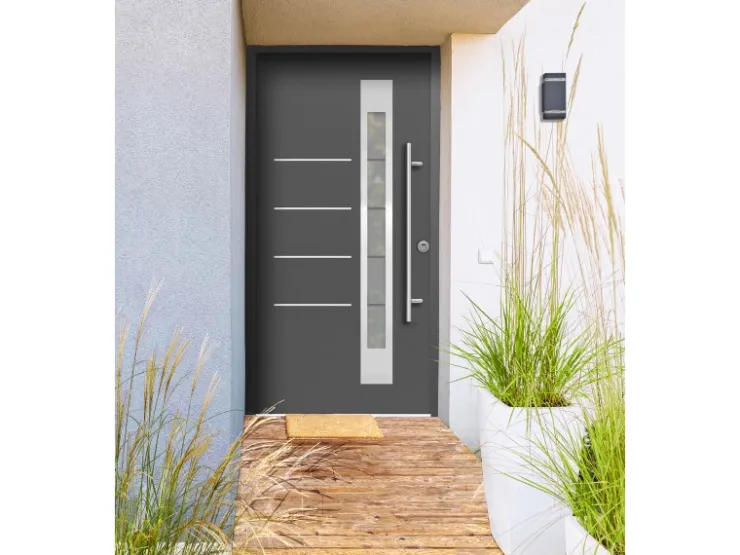 Türdichtungen|Haustüren* Splendoor Thermospace Sicherheits-Haustür Berlin Prime RC2K Anthr. 100x210 cm R Anthrazit