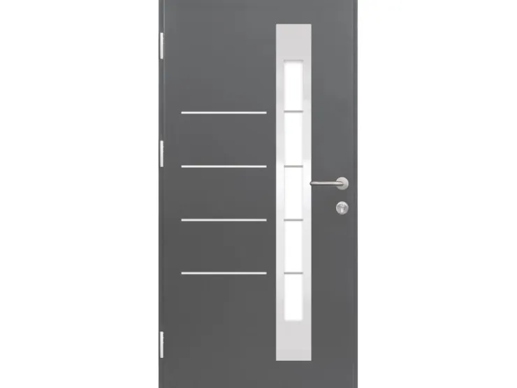 Türdichtungen|Haustüren* Splendoor Thermospace Sicherheits-Haustür Berlin Prime RC2 Anthr. 100x210 cm L Anthrazit
