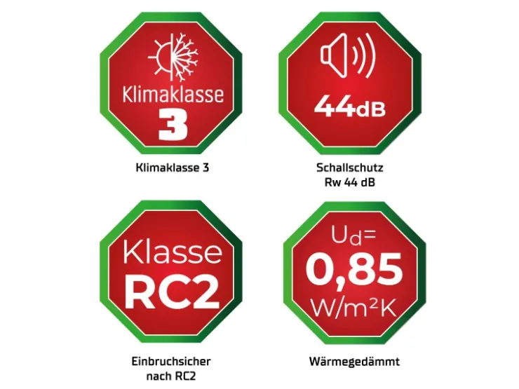 Wohnungseingangstüren*Splendoor Wohnungseingangstür BARI ACOUSTIC 44dB RC2 Links Weiß nach Maß