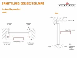 Wohnungseingangstüren*Splendoor Wohnungseingangstür BARI ACOUSTIC 44dB RC2 Links Eiche nach Maß