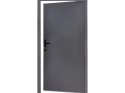 Splendoor Nebeneingangstüren^Stahl-Nebeneingangstür NS1 Nach Außen Öffnend 88 x 198 cm Anschlag L Anthrazit