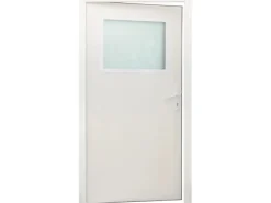 Splendoor Nebeneingangstüren^Stahl-Nebeneingangstür NS2 Weiß Nach Innen Öffnend 88 x 198 cm Anschlag R