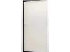Splendoor Nebeneingangstüren^Stahl-Nebeneingangstür NS1 Nach Außen Öffnend 98 x 198 cm Anschlag L Weiß
