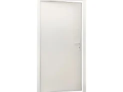 Splendoor Nebeneingangstüren^Stahl-Nebeneingangstür NS1 Nach Innen Öffnend 98 x 198 cm Anschlag R Weiß