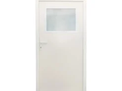 Splendoor Nebeneingangstüren^Stahl-Nebeneingangstür NS2 Weiß Nach Außen Öffnend 88 x 198 cm Anschlag L