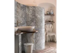 Akustikpaneele|Verblender* Steinfurnier Sanjeevni 2.0 Naturstein 60 cm x 120 cm Weiß