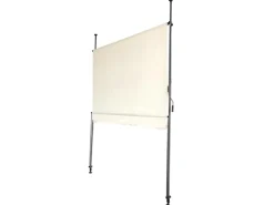 SVITA Terrassentüren^Klemmmarkise Balkonmarkise Sonnenschutz Handkurbel ohne Bohren 150x200cm Beige