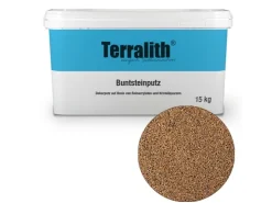 Terralith Mörtel^Buntsteinputz Mosaikputz 2mm -15 kg-BSP55 Beige Braun