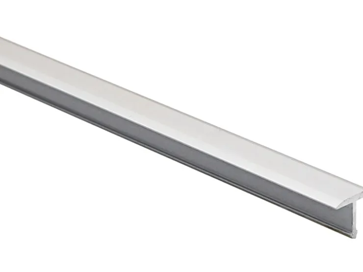 Arcansas Fliesenzubehör^T-Fugenprofil Alu eloxiert matt 9 mm x 0,9 m Silber