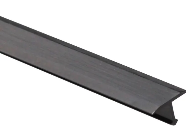 Arcansas Fliesenzubehör^T-Fugenprofil Alu eloxiert 9 mm x 0,9 m Schwarz Gebürstet