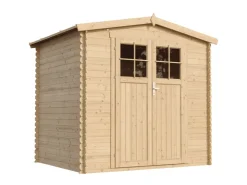 Timbela Holzfenster^Holz-Gartenhaus M369F Beige Braun 4,33 m² FSC®
