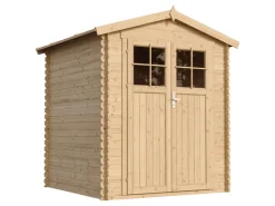 Timbela Holzfenster^Holz-Gartenhaus M320F Beige Braun 2,82 m² FSC®